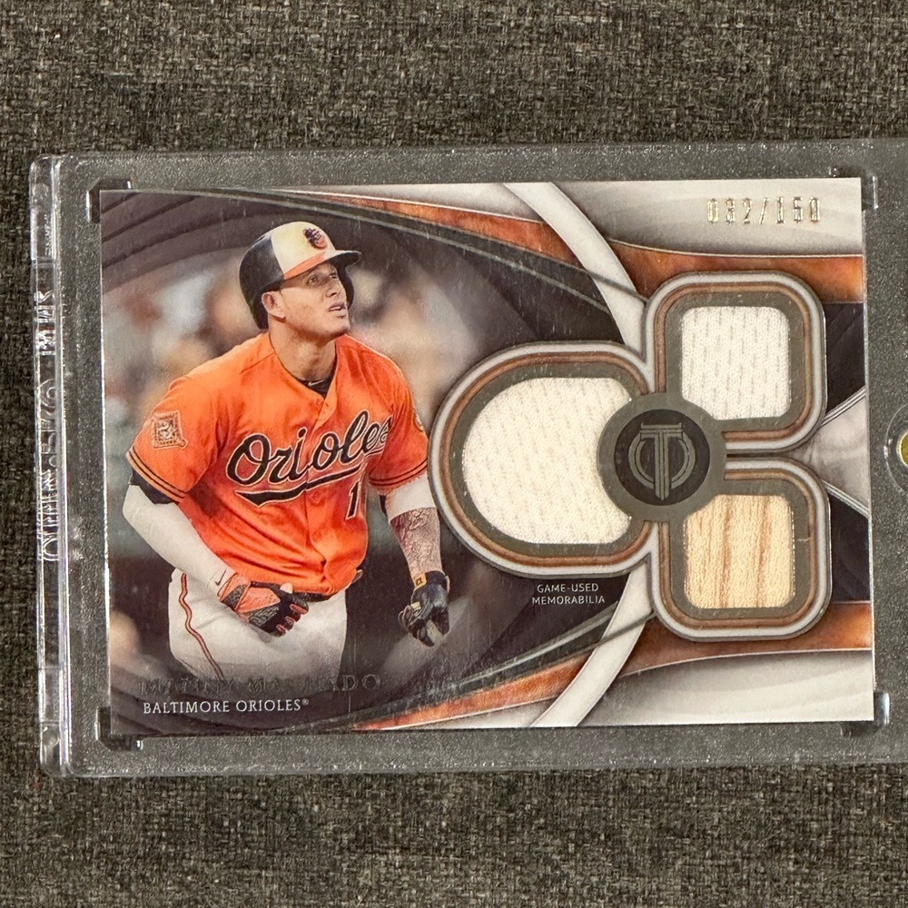 2018 Topps Tribute Manny Machado  Triple Relics Card TTR-MM /150 Game Used